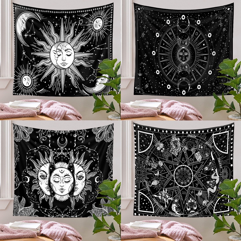Bohemian Moon And Sun Tapestry Home Background Decoration