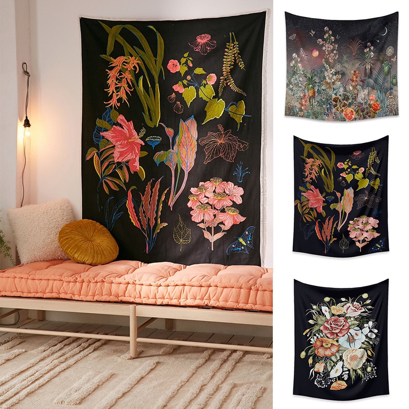 Vintage Flower Series Tapestry Decoration Background Wall