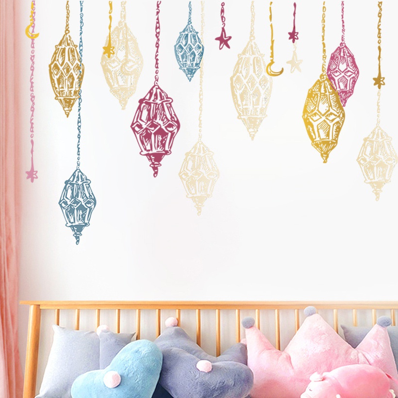 Fashion Crescent Chandelier Wall Stickers