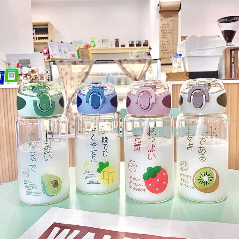 Cute Fruit Series Glass Water Cup