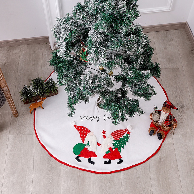 Christmas Santa Flannel Tree Skirt Ornaments