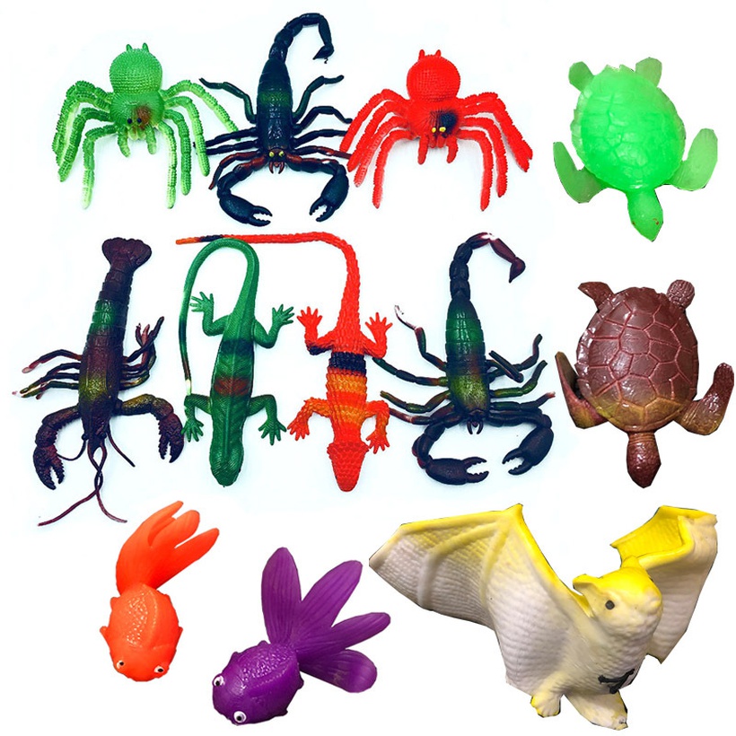 Large Simulation Rubber Animal Lizard Bat Tortoise Scorpion Spider Tricky Spoof Scary Funny Toy