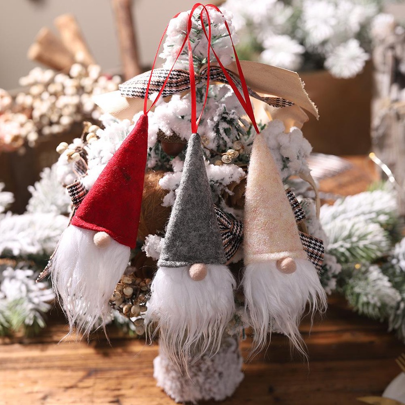 New Christmas Decoration Wine Bottle Cover Faceless Doll Wine Bottle Cap Santa Small Pendant Explosion