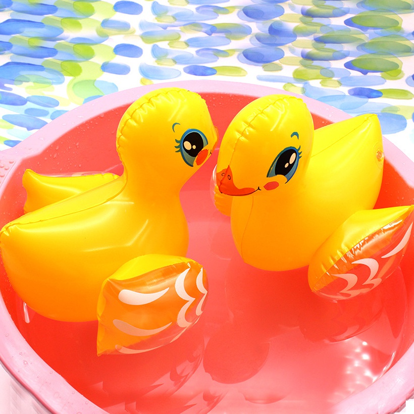 Cute Inflatable Duck Children Bath Toy Inflatable Duck Playing In Water Inflatable Little Yellow Duck
