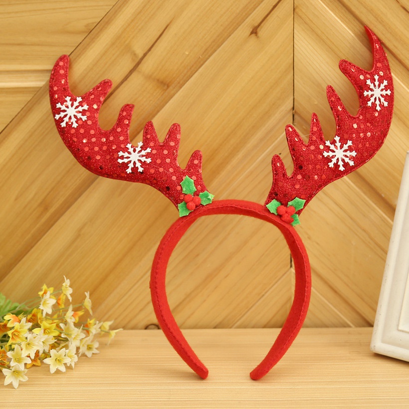 Christmas Sequins Star Antler Headband
