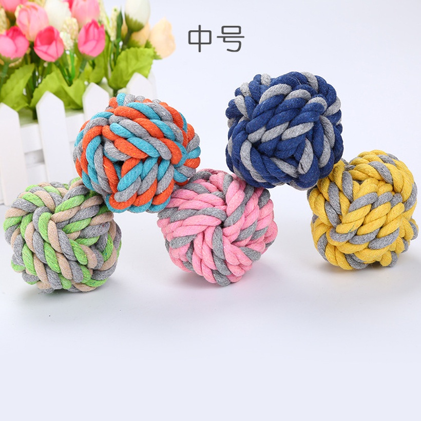 Pet Toy M Colorful Cotton Rope Toy Dog Toy Ball Dog Training Toy
