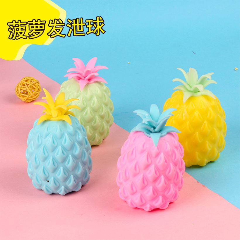 Creative Gold Powder Pineapple Pinch Music Cute Pineapple Fruit Decompressor