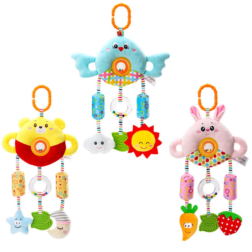 Baby Wind Chimes 03 Years Old Bed Hanging Rattle Turn Bead Plush Doll Baby Toy