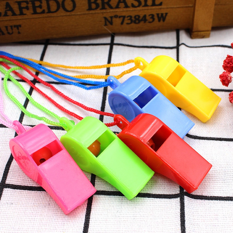 Sporting Goods Plastic Whistle Childrens Toys Color Cheer Whistle