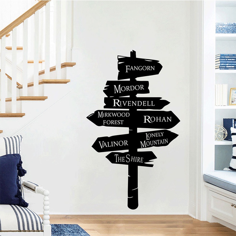 New Road Signs Creative Wall Stickers