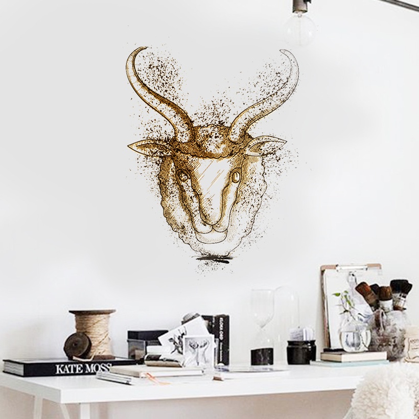 New Creative Ram Head Wall