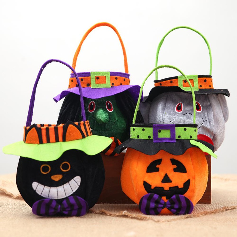 New Halloween Hooded Round Cloth Gift Bag Tote