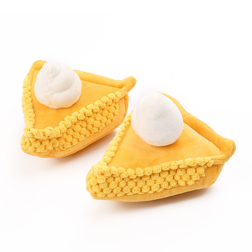 Pet Dog Toy Cake Shape Plush Gnawing Noise Toy Pet Supplies