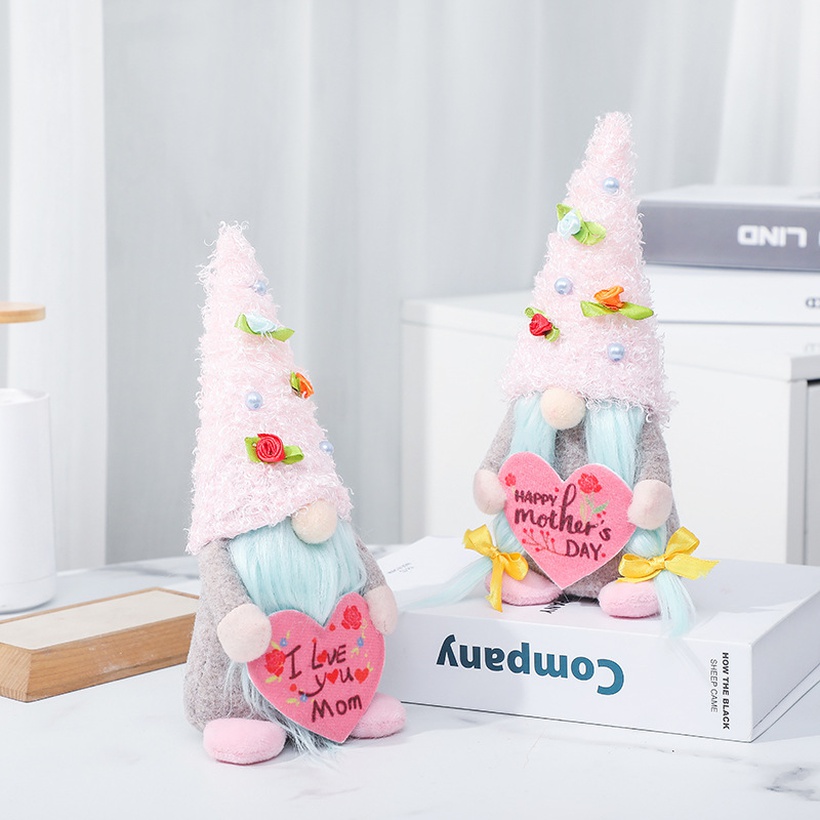 Mothers Day Heart Faceless Doll Desktop Decoration