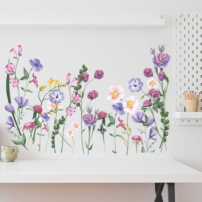 New Fashion Plant Flower Language Wall Stickers