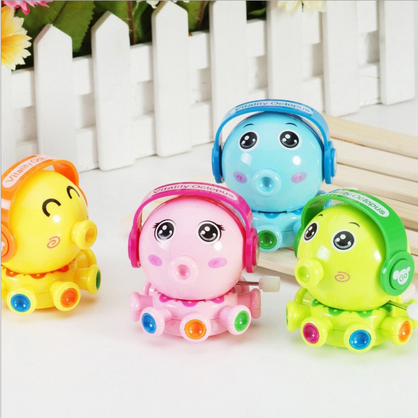 Cute Octopus Music Kid Toy Windup Clockwork Octopus Toy