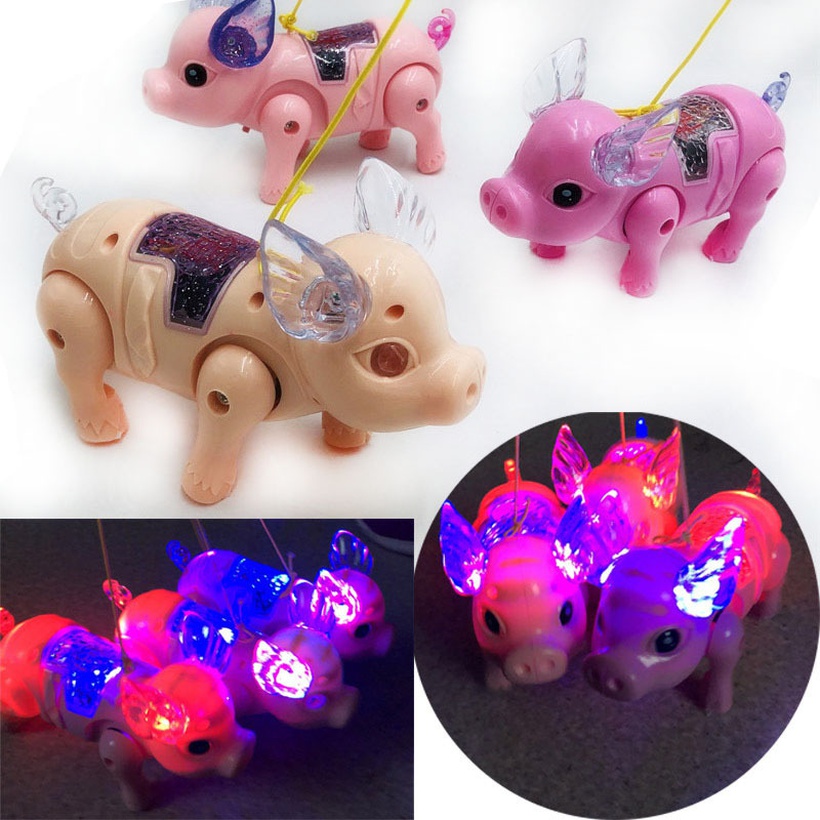 Leash Piggy Dinosaur Toy Electric Pig Toy Dog Leash Dog Toy