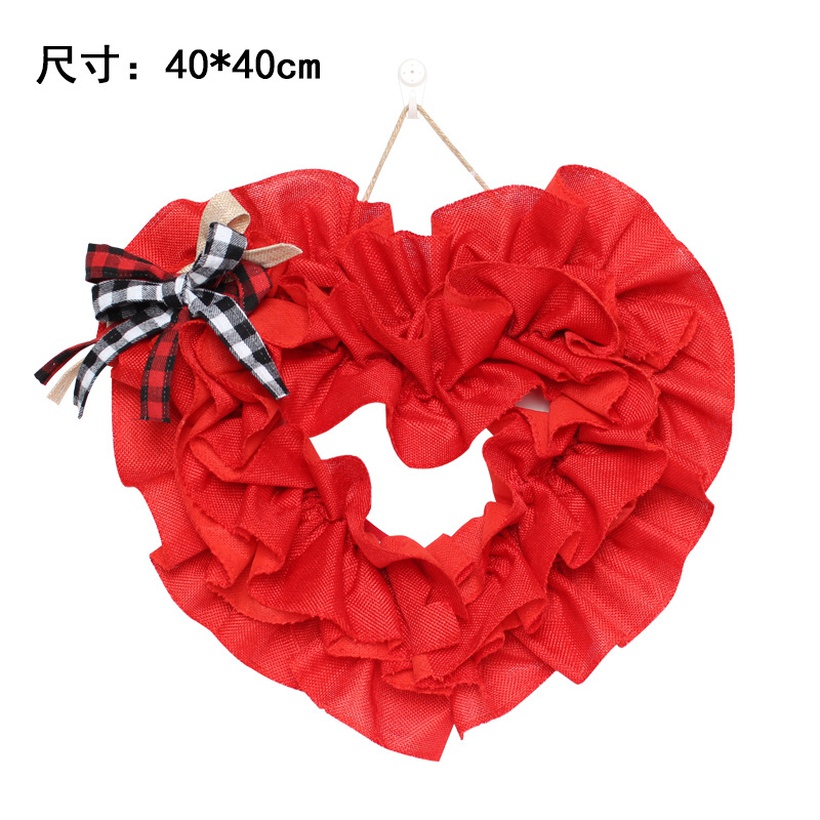 Crossborder New Products Fabric Ornaments Solid Color Heart Decoration