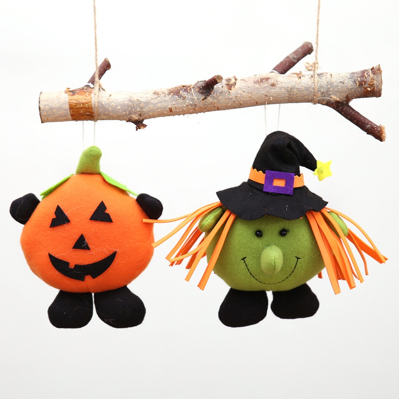 New Pumpkin Witch Halloween Decorations Dolls Small Pendants