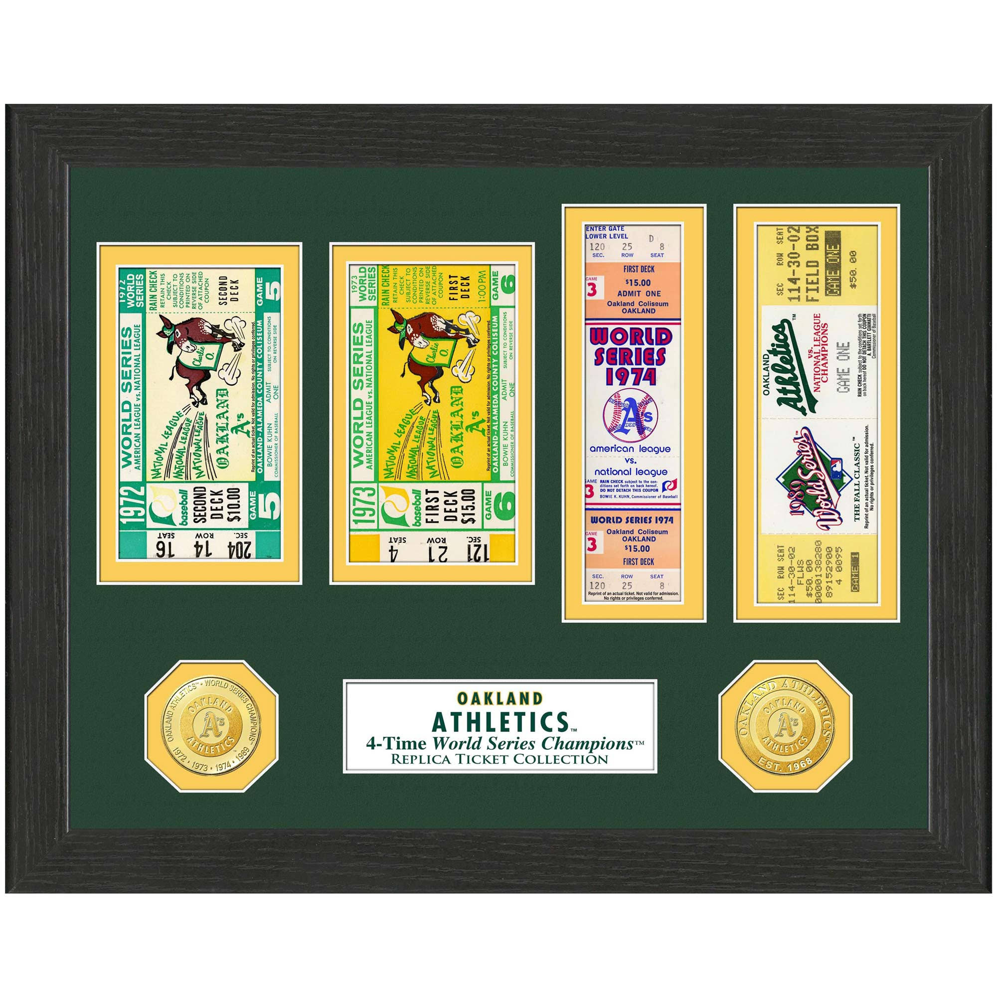 Oakland Athletics Highland Mint World Series Ticket Collection wgl