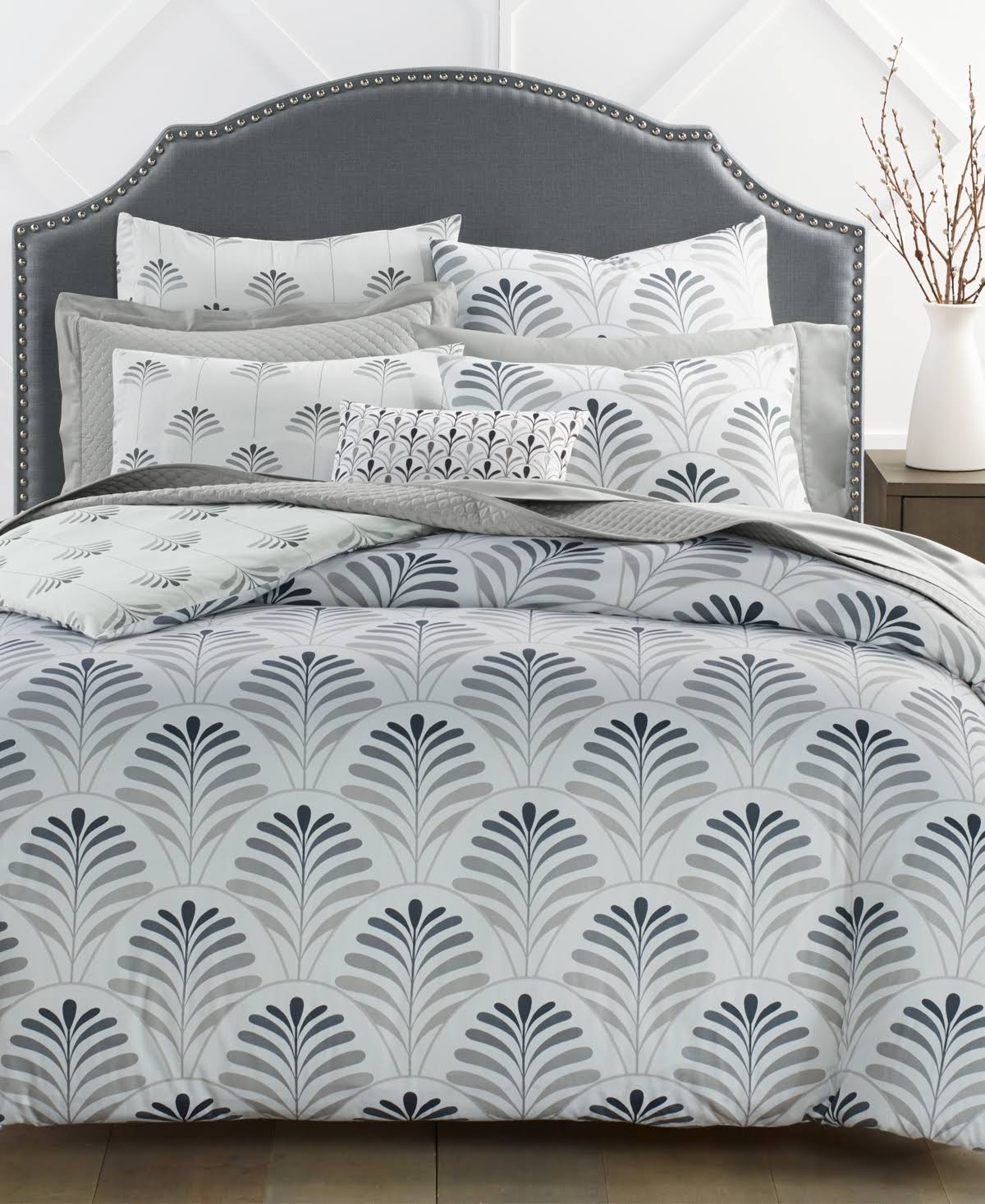 Charter Club Damask Designs 3Pc. Scallop Geo Full/Queen Comforter Set