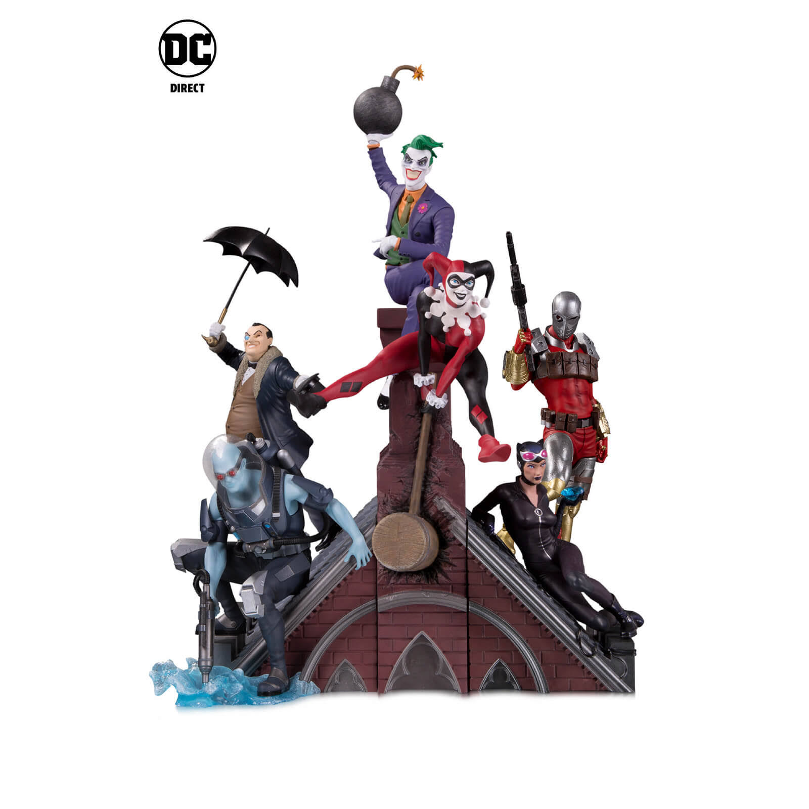 dc villains multi part statue