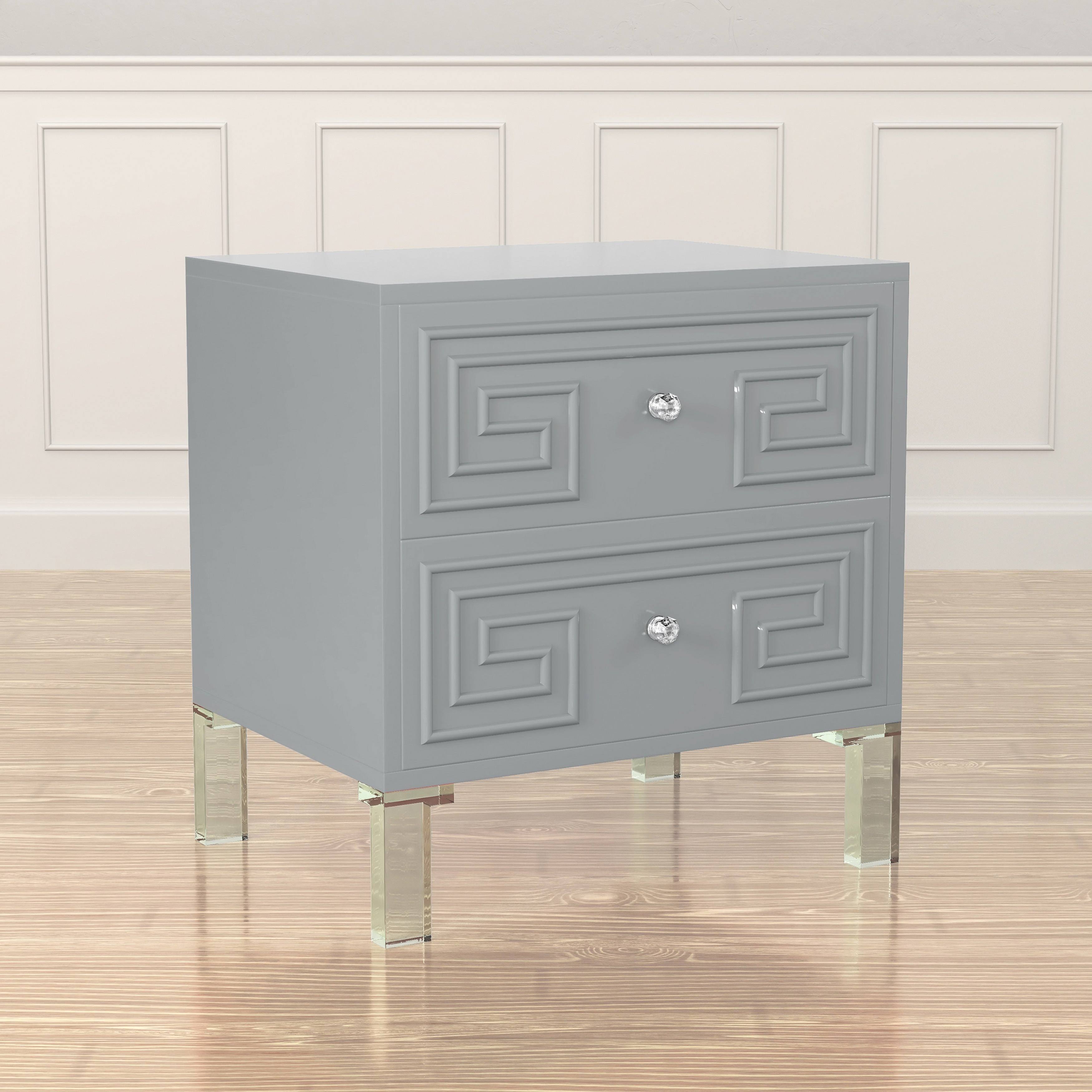 Furniture of America Zala Contemporary 2-drawer Side Table 