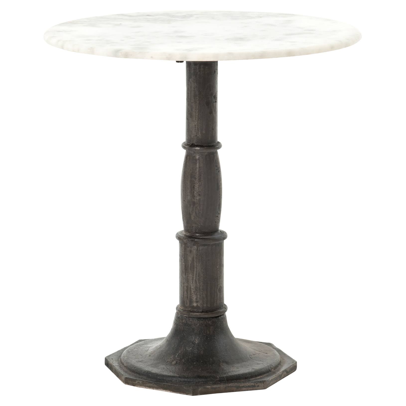 Four Hands Lucy Side Table Carbon Wash / Marble Top onyyou