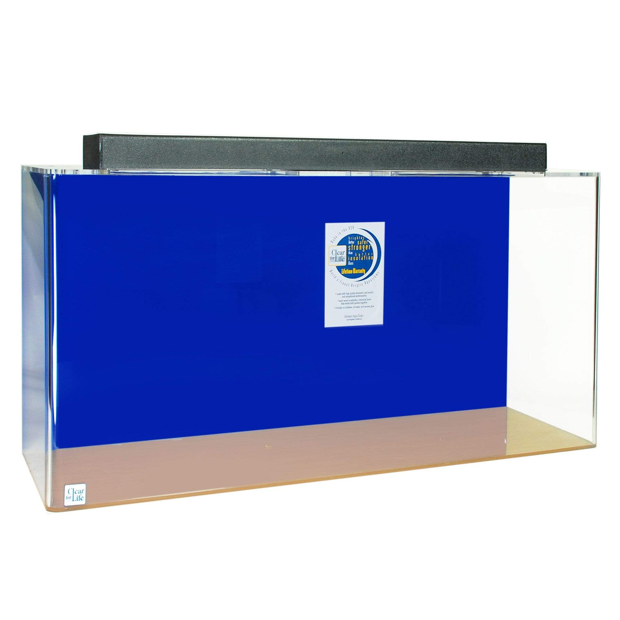 Clear for Life Rectangle 75 Gallon Acrylic Aquarium - Fresh or Saltwater