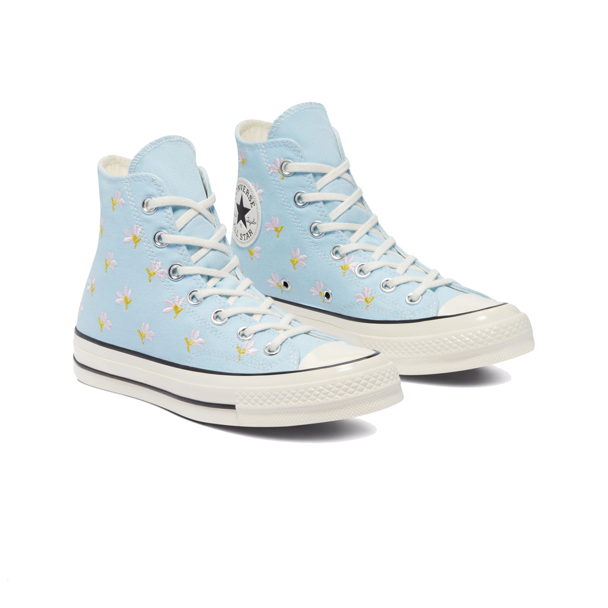 chuck 70 high floral print chambray blue