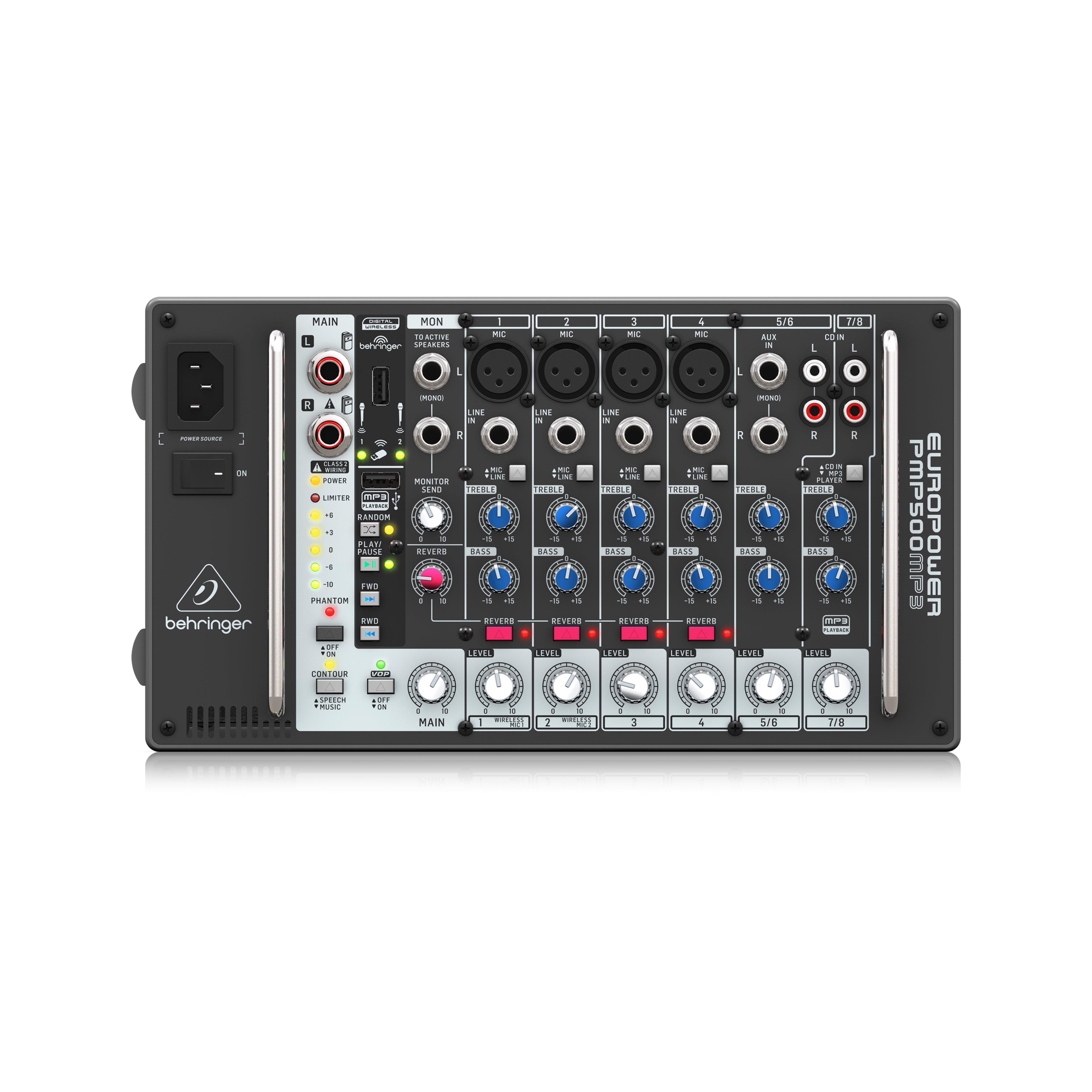 500w powered mixer