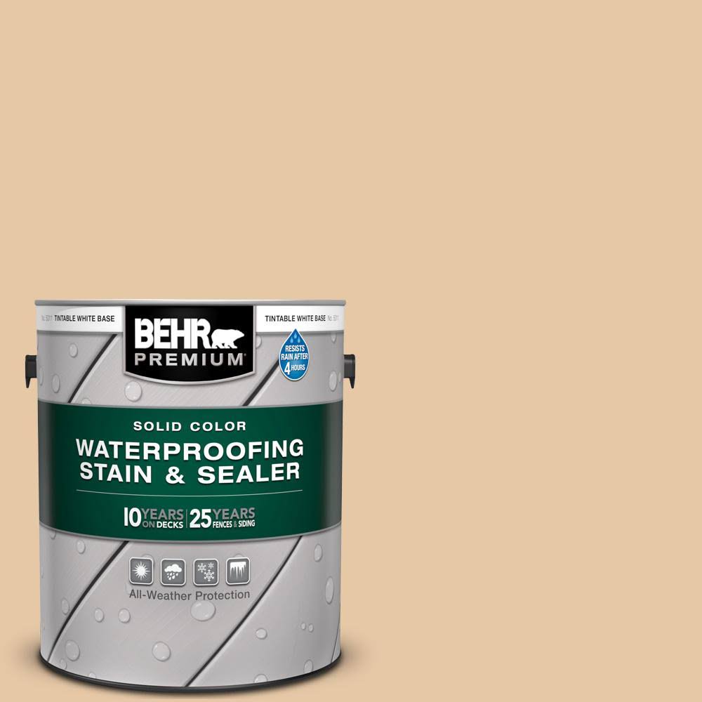 Behr Premium 1 Gal. #SC-133 Yellow Cream Solid Color Waterproofing ...