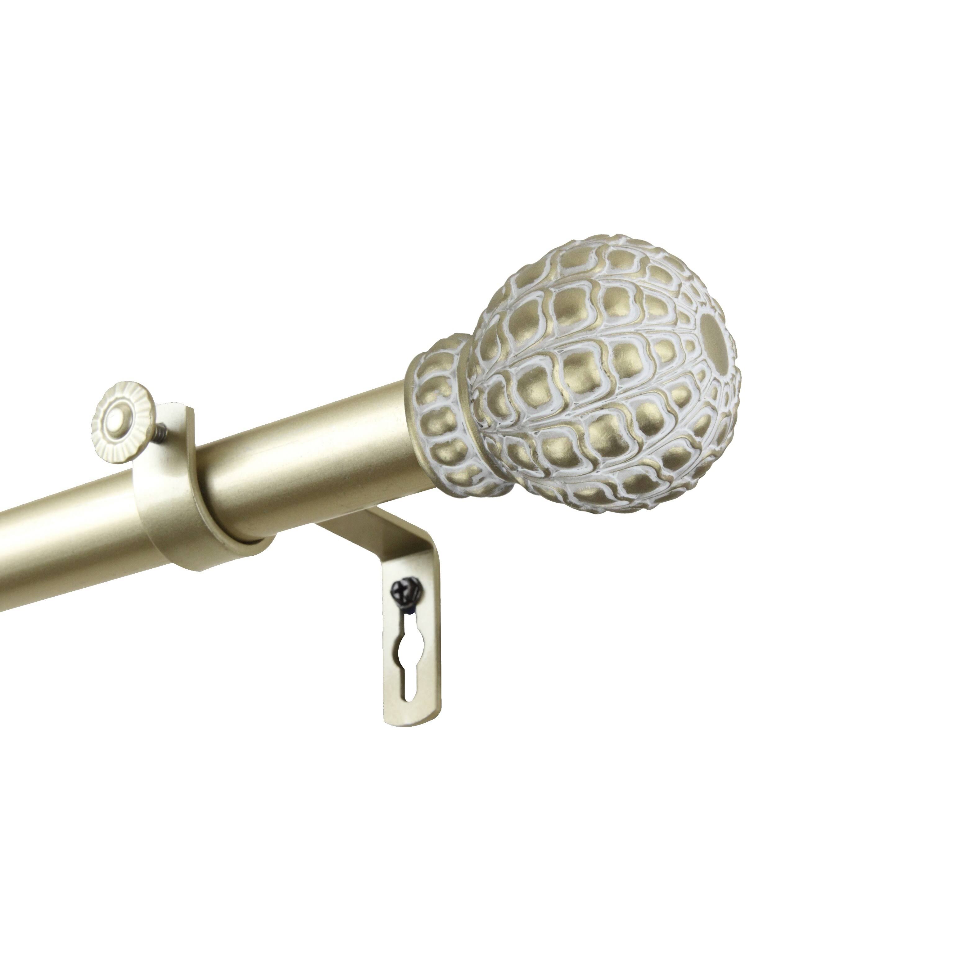 InStyleDesign Gradient 1 inch Diameter Adjustable Curtain Rod 66 to