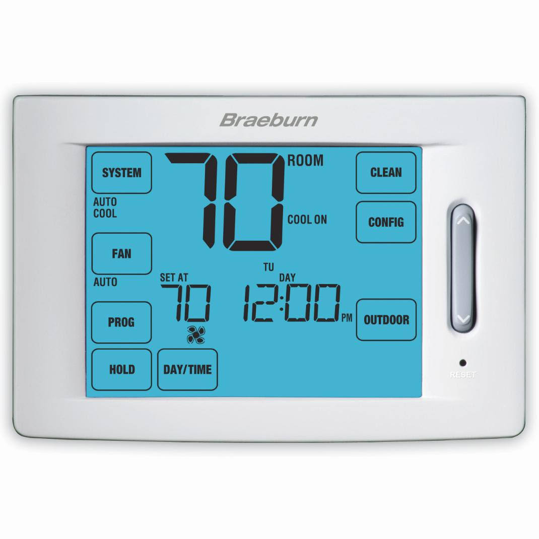 Braeburn 6100 Touchscreen Hybrid Universal NonProgrammable Thermostat