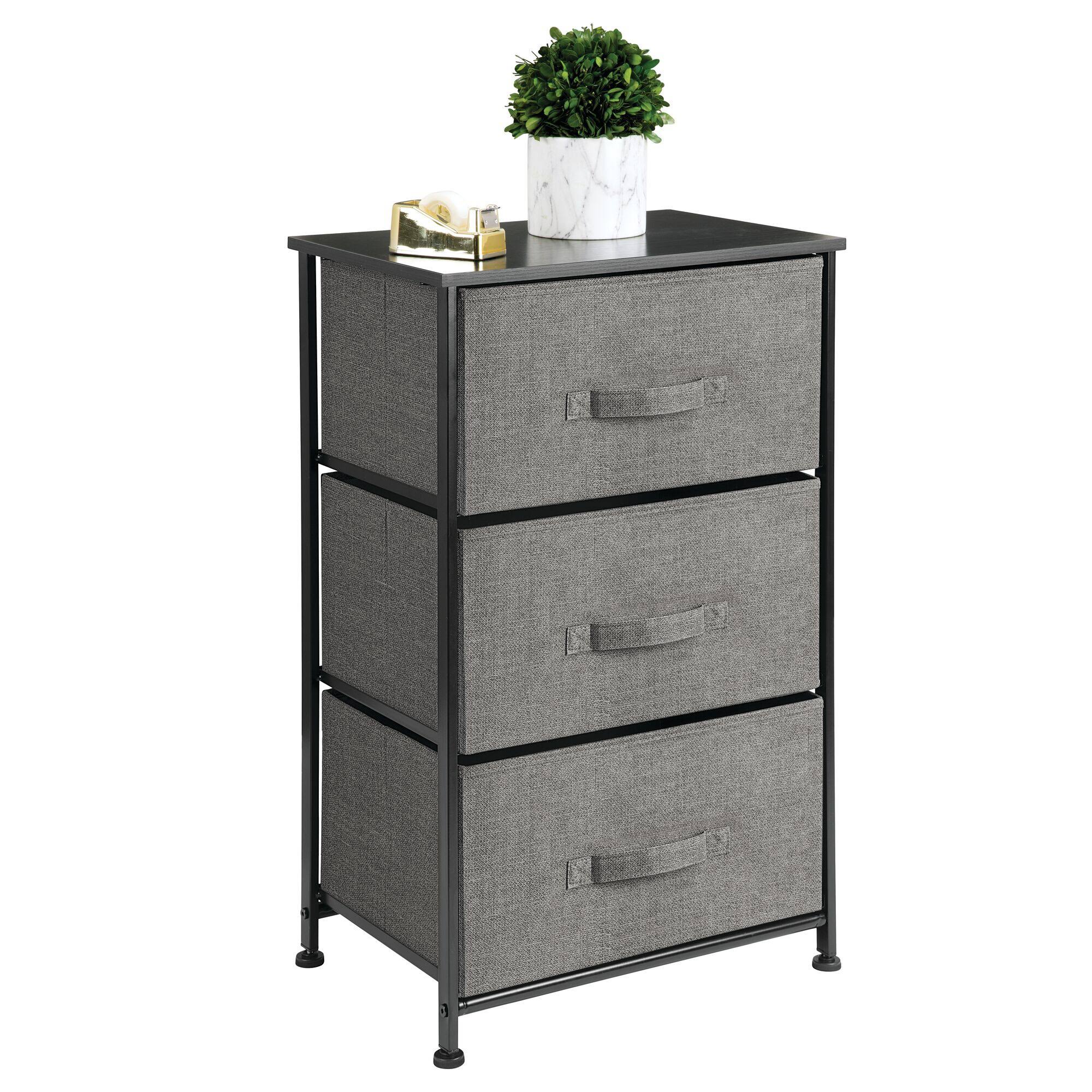 mDesign Vertical Dresser Storage Tower with 3 Drawers HXF004