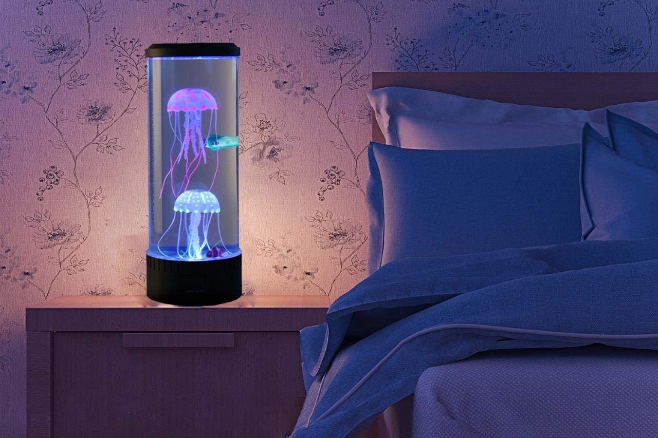 Lightahead LED Mini Desktop Jellyfish Lamp with Color Changing Light ...