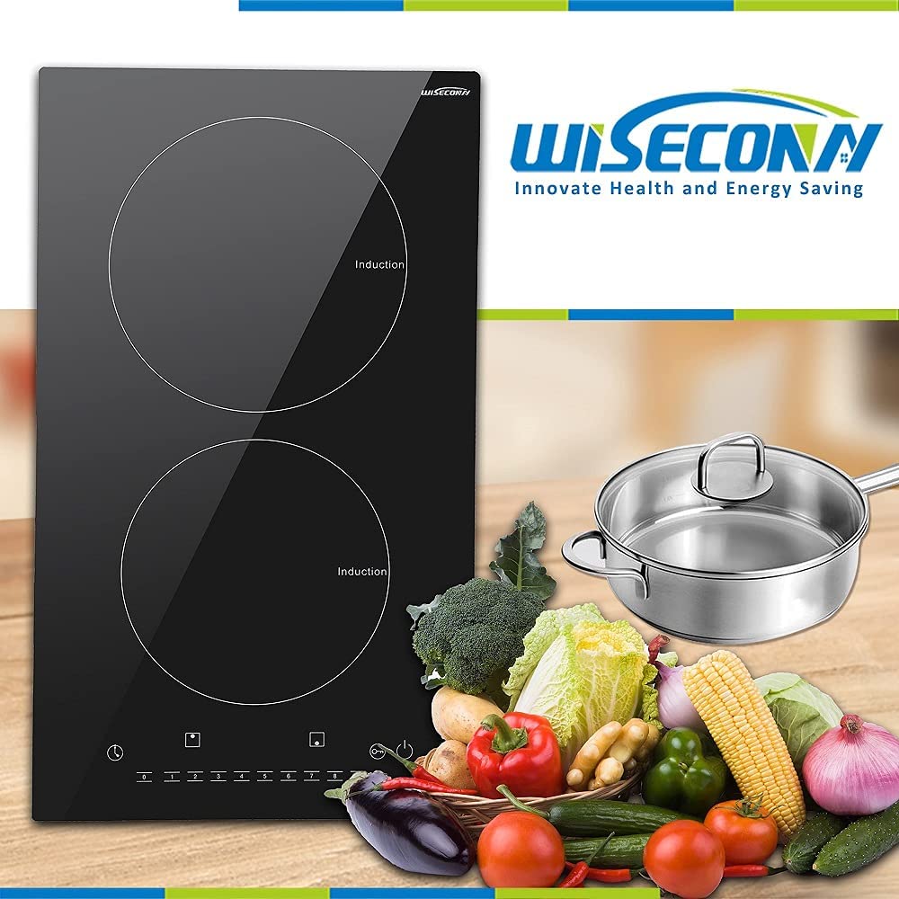 WISECONN 2 Burners Induction Cooktop 120V, 1200W with ETL Certificate