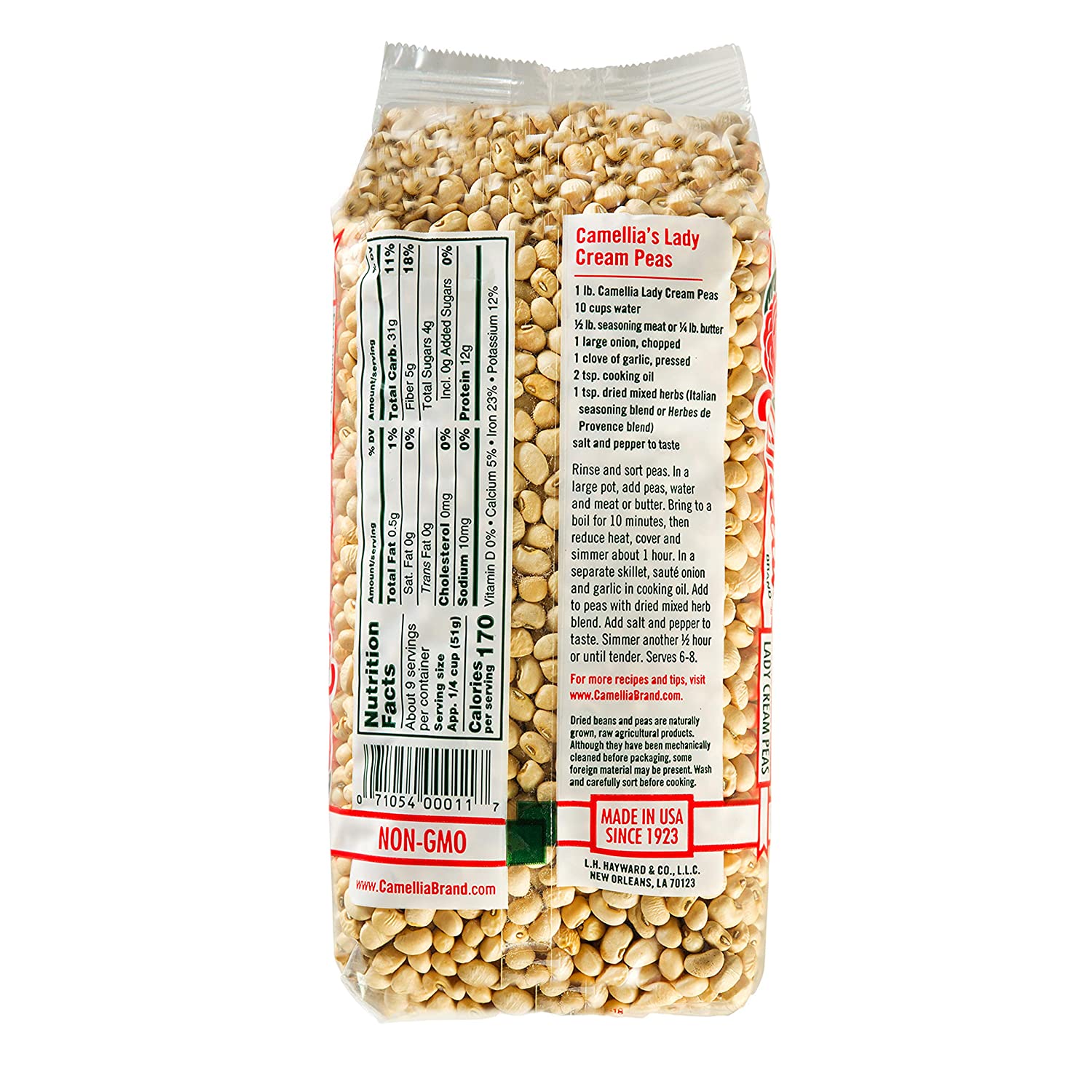 Camellia Brand Dried Crowder Peas, 1 Pound (Pack of 6) The Tea Scape