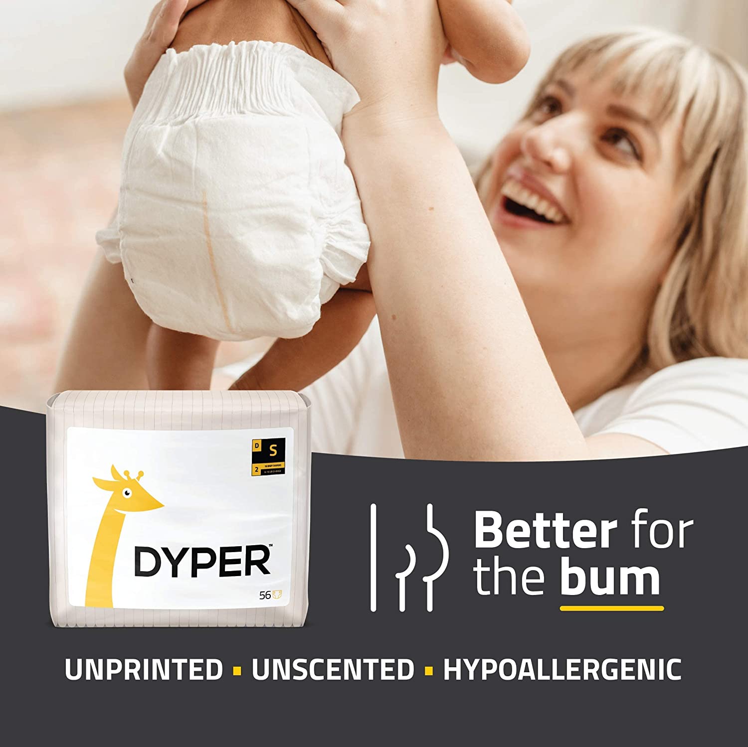 DYPER Bamboo Baby Diapers Size 4 Natural Honest Ingredients Cloth