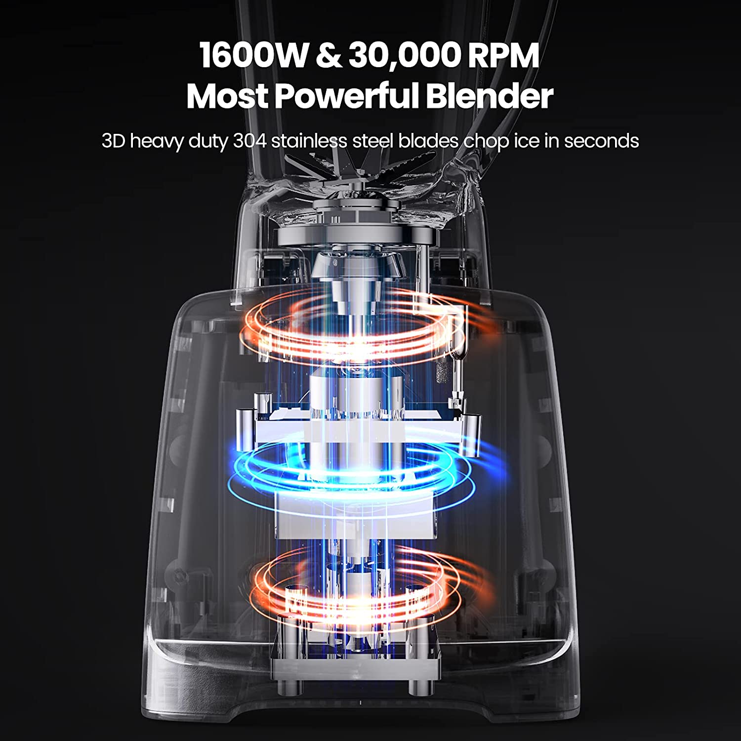 Anthter Blender 1600W, Professional Blender for Kitchen, Countertop