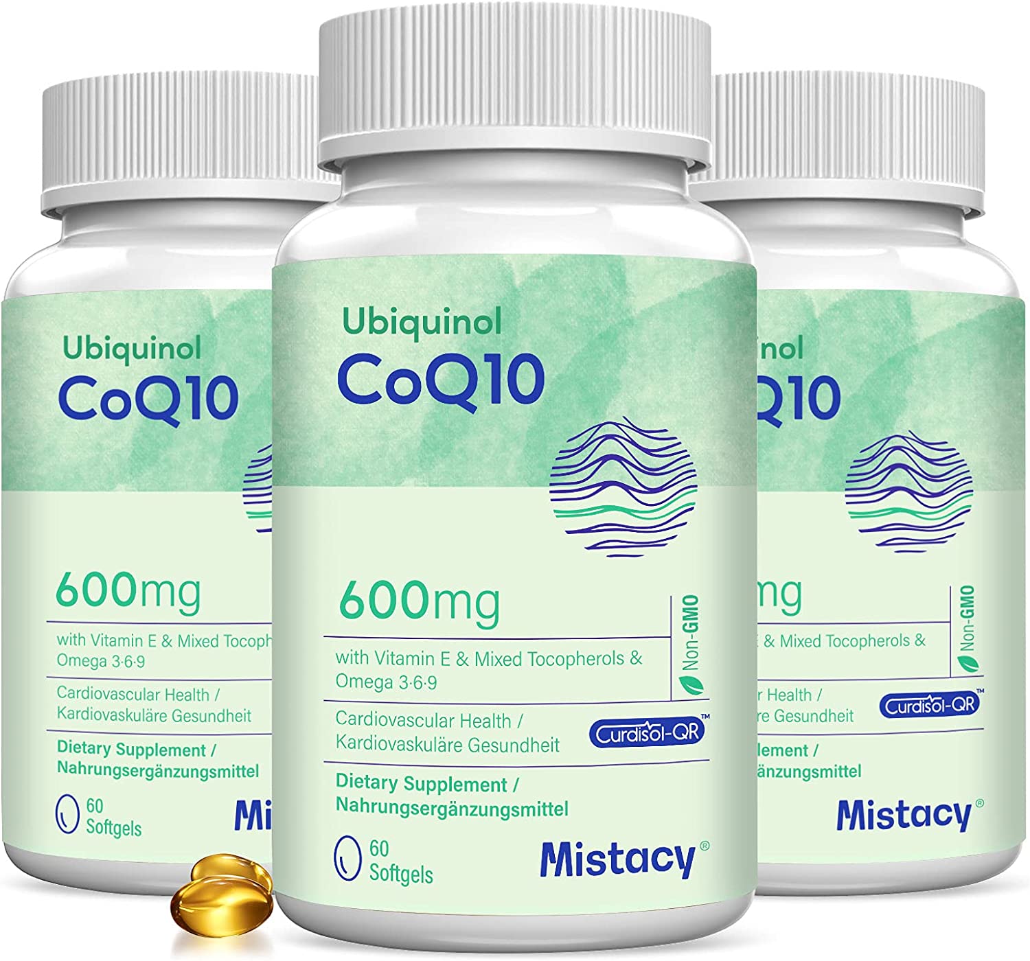 CoQ10 600mg Softgels High Absorption CoQ10 Ubiquinol Supplement