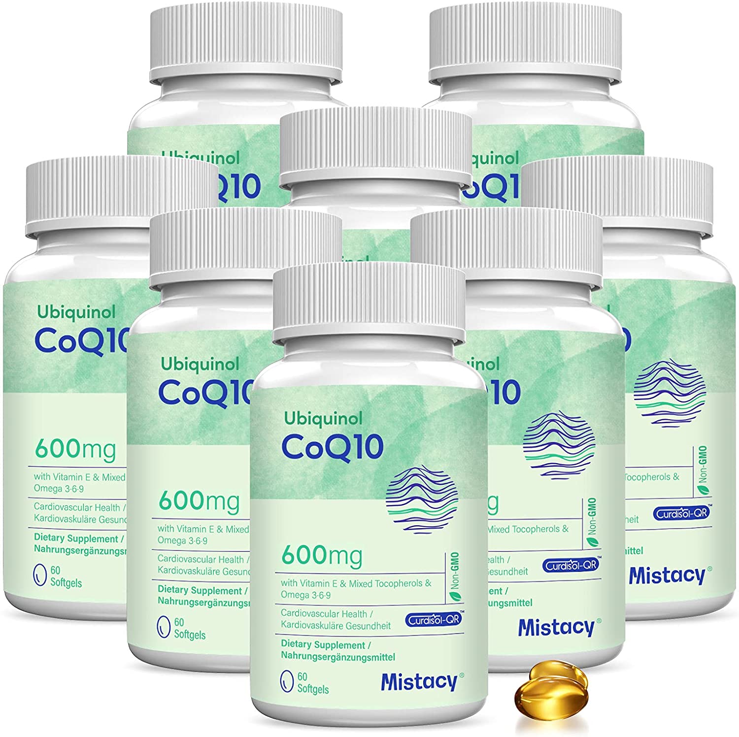 CoQ10 600mg Softgels High Absorption CoQ10 Ubiquinol Supplement