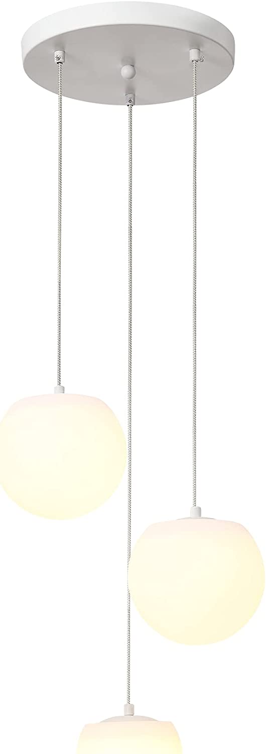 Pendant Lights Fixture, 3Light Integrated Led Dimmable RGB Pendant