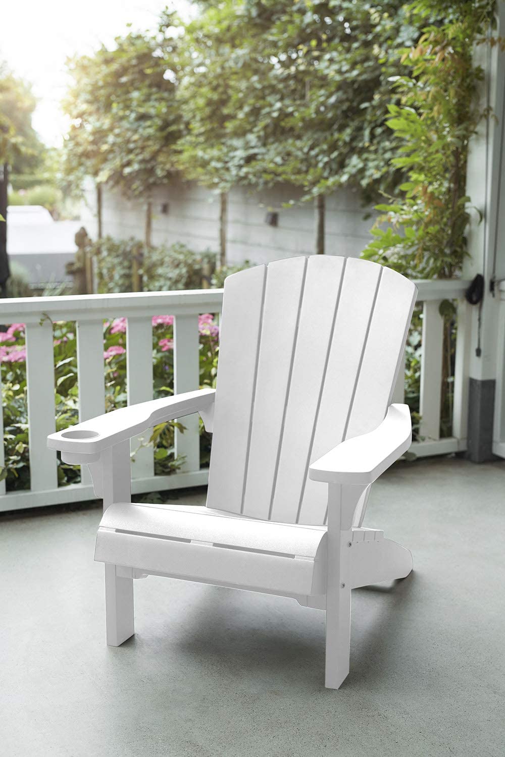 Keter Adirondack Chair Seating, White The Tea Scape