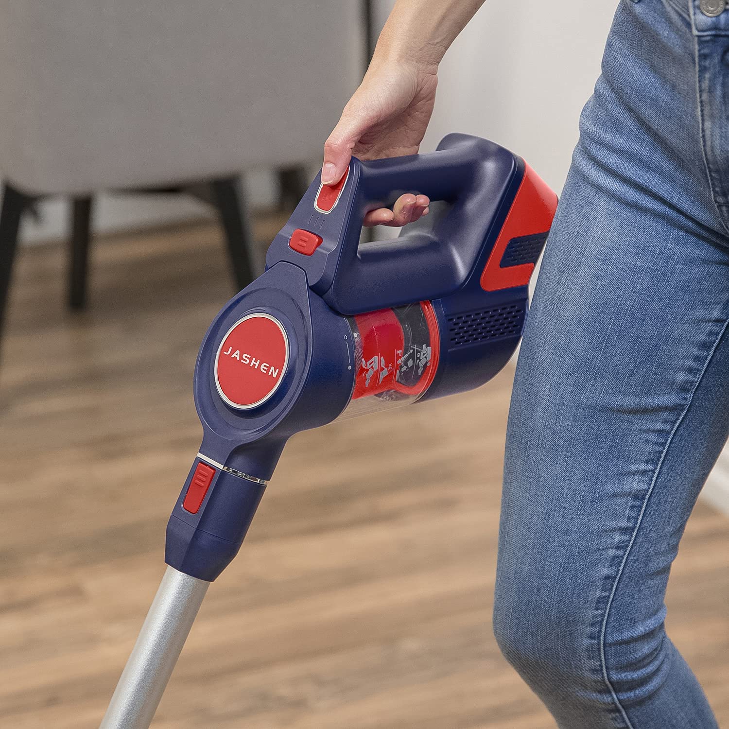 JASHEN D18 Cordless Vacuum Cleaner, Lightweight Stick Vacuum Cleaner