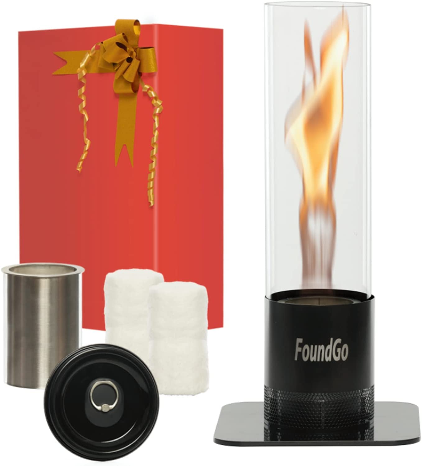 FoundGo Tabletop Fire Pit 14inch Fireplace Indoor Fire Place, Bio