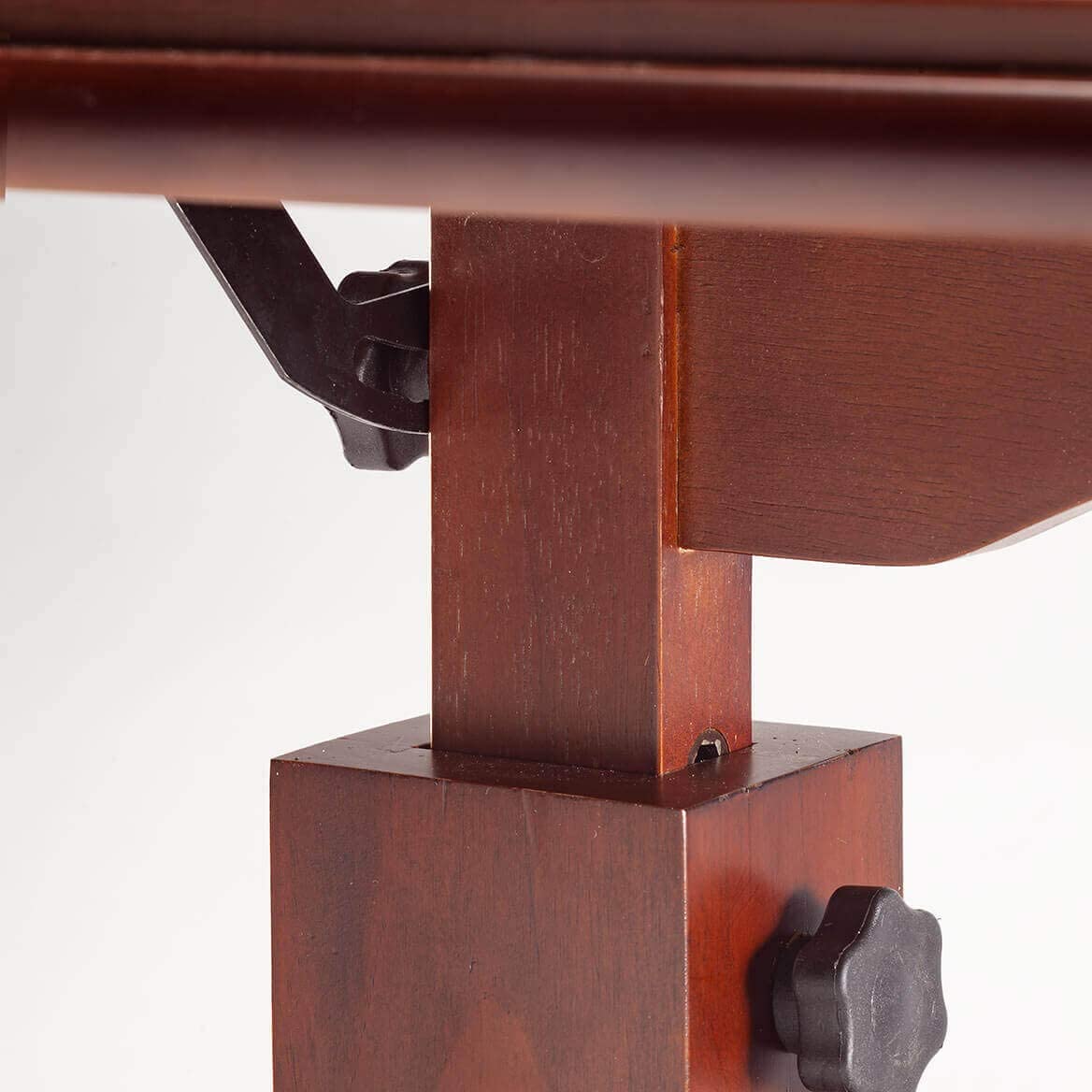 OakRidge Height Adjustable Bedside Tray Table with Wheels, Walnut The