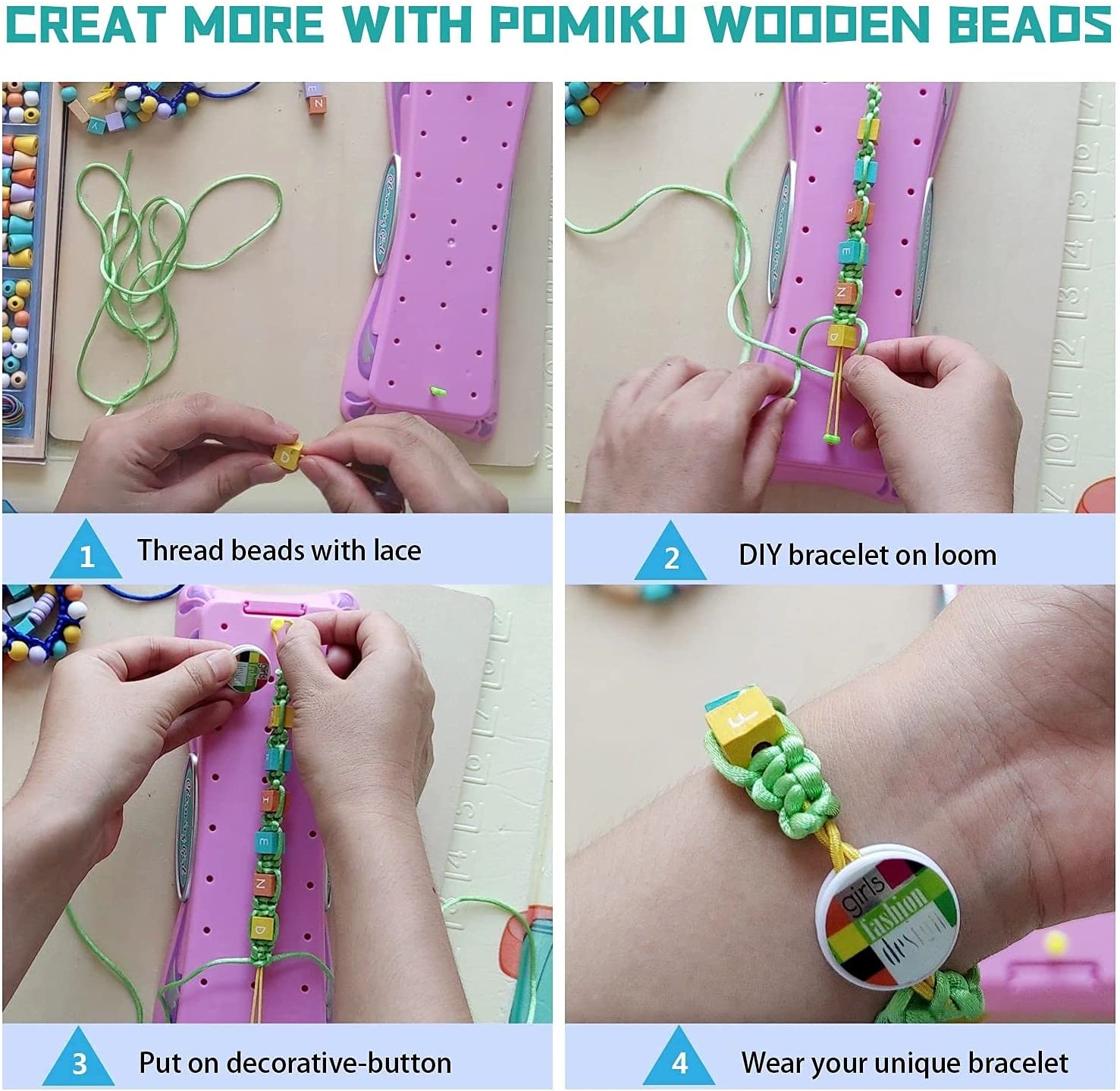 12 Year Old Bracelet Making Kit for Girls Gift Age 6 10 11 POMIKU Friendship Bracelet Kits 7 8 Jewelry Maker Loom with Strings for Kids 9 