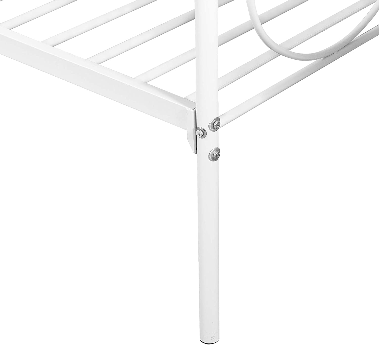 Furinno Angeland Carca Metal Daybed, Twin, White - The Tea Scape