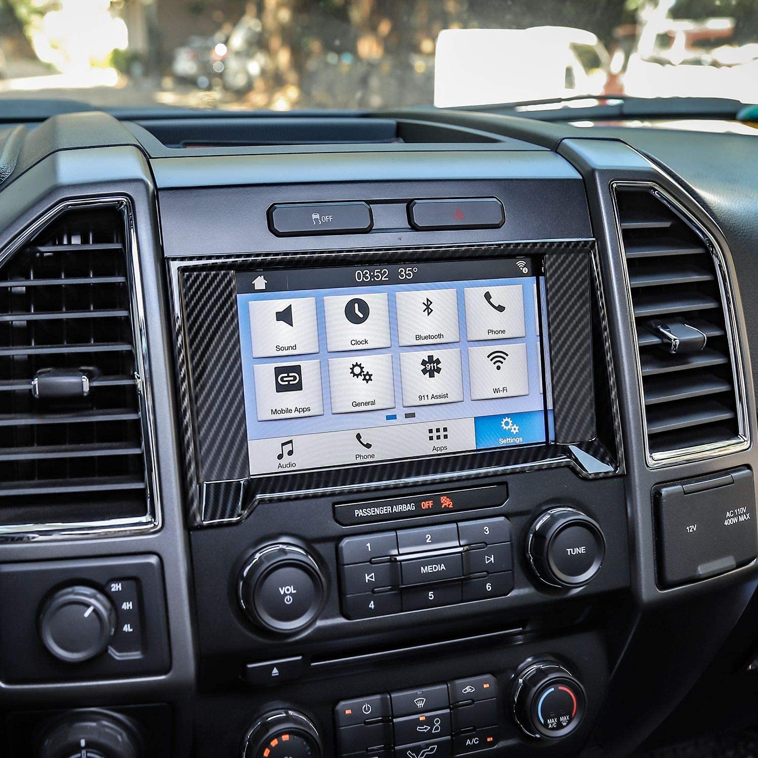 Voodonala for F150 Center Console Navigation GPS Trim for 20152019